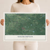 Southampton, New Jersey map print, 12" x 18" Archival Matte Print mockup