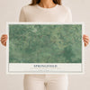 Springfield, New Jersey map print, 12" x 18" Archival Matte Print mockup