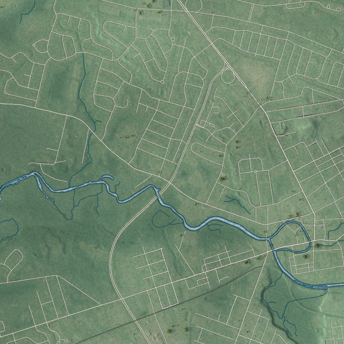 Close-up 1 of the Springfield, New Jersey map artwork