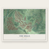 The Hills, New Jersey map print, the full design
