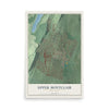 Upper Montclair, New Jersey map print, 12" x 18" Archival Matte Print mockup