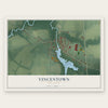 Vincentown, New Jersey map print, the full design