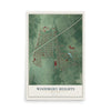 Woodbury Heights, New Jersey map print, 12" x 18" Archival Matte Print mockup