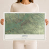 Map of Aztec, New Mexico, 12 x 18 inch unframed archival matte print