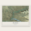 Blanco, New Mexico map print, the full design