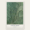 Cedar Crest, New Mexico map print, the full design