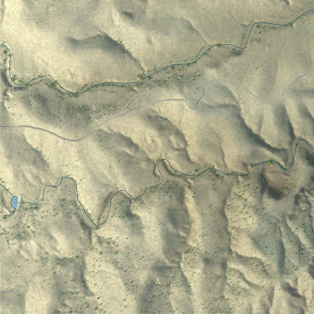 Close-up of the map of Cliff, New Mexico print showing street and building detail