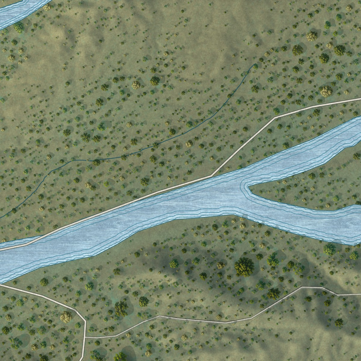 Close-up of the map of Cordova, New Mexico print showing street and building detail