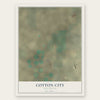 Cotton City, New Mexico map print, the full design
