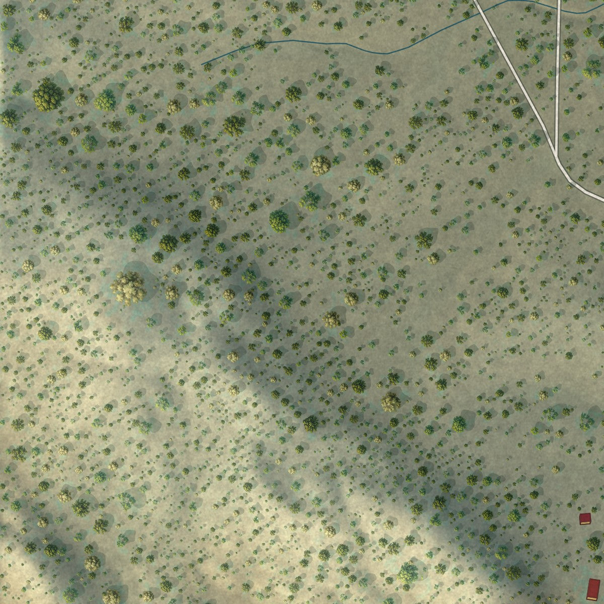 Close-up of the map of Datil, New Mexico print showing street and building detail