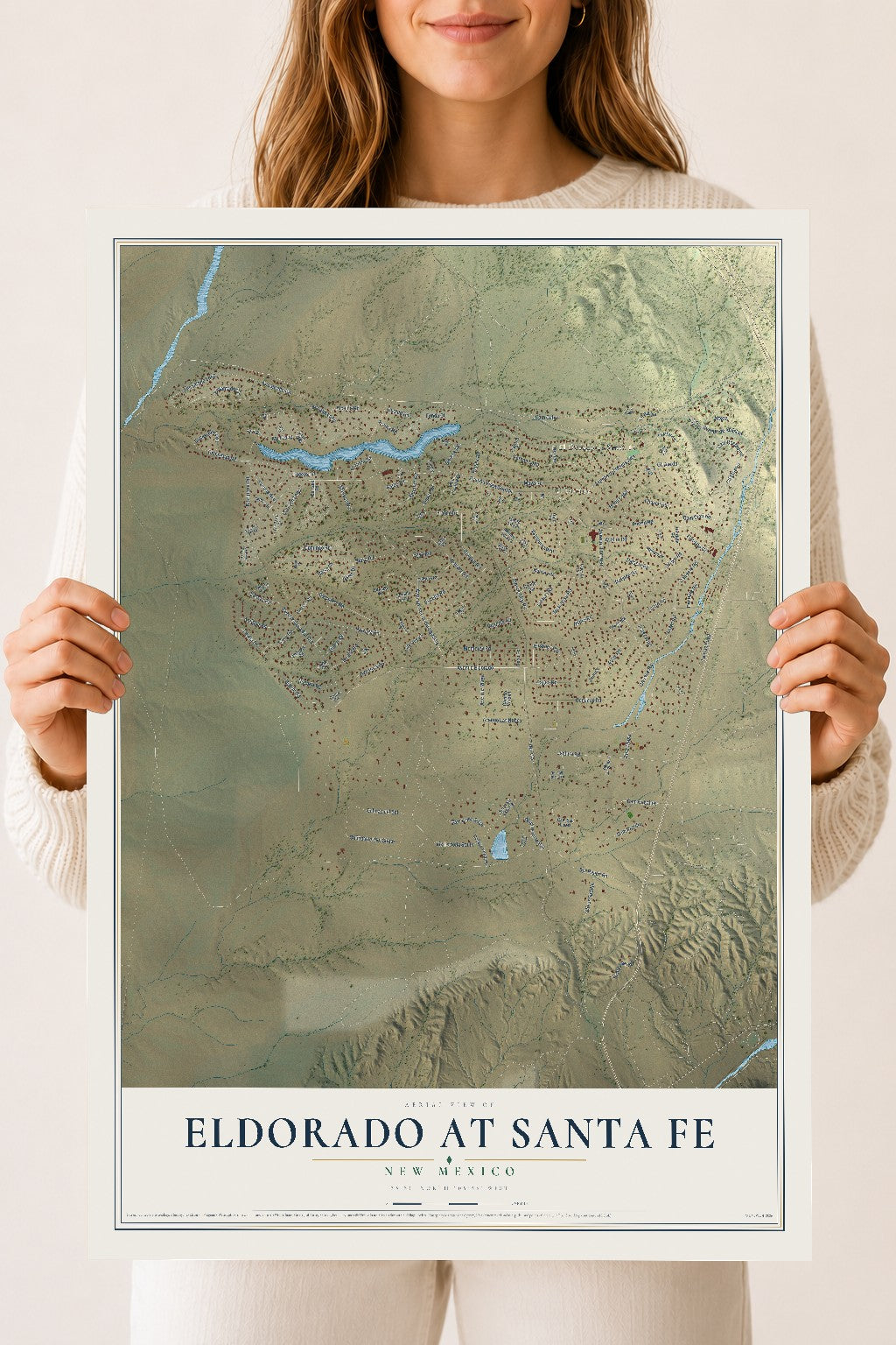 Map of Eldorado at Santa Fe, New Mexico, 18 x 24 inch unframed archival matte print