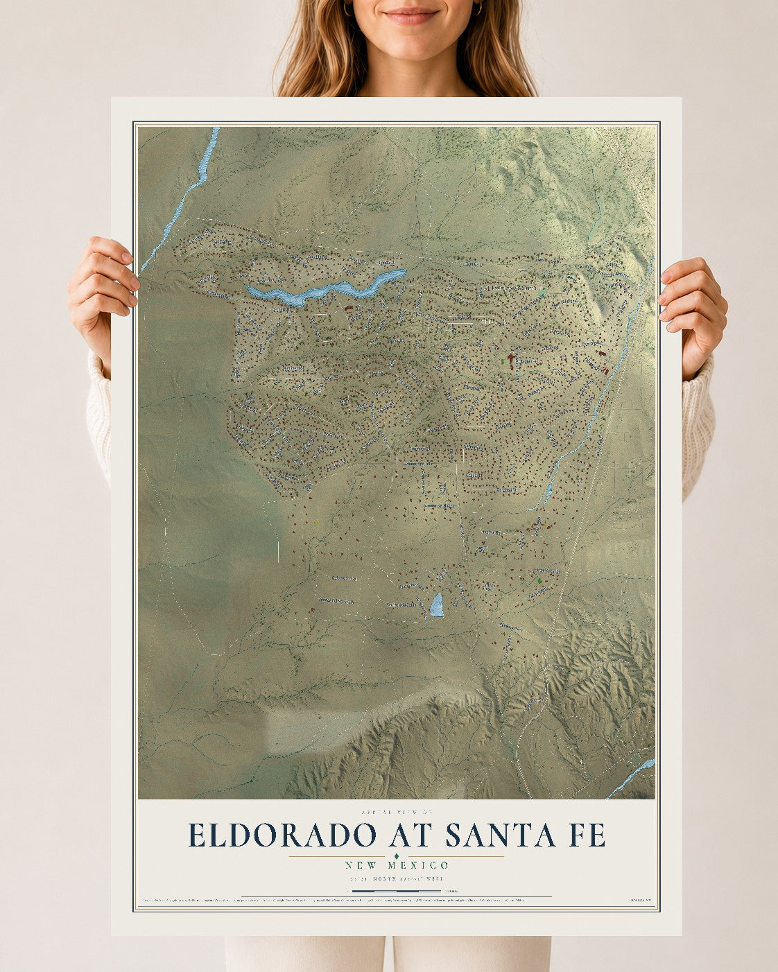 Map of Eldorado at Santa Fe, New Mexico, 24 x 36 inch unframed archival matte print