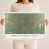 Map of Española, New Mexico, 12 x 18 inch unframed archival matte print