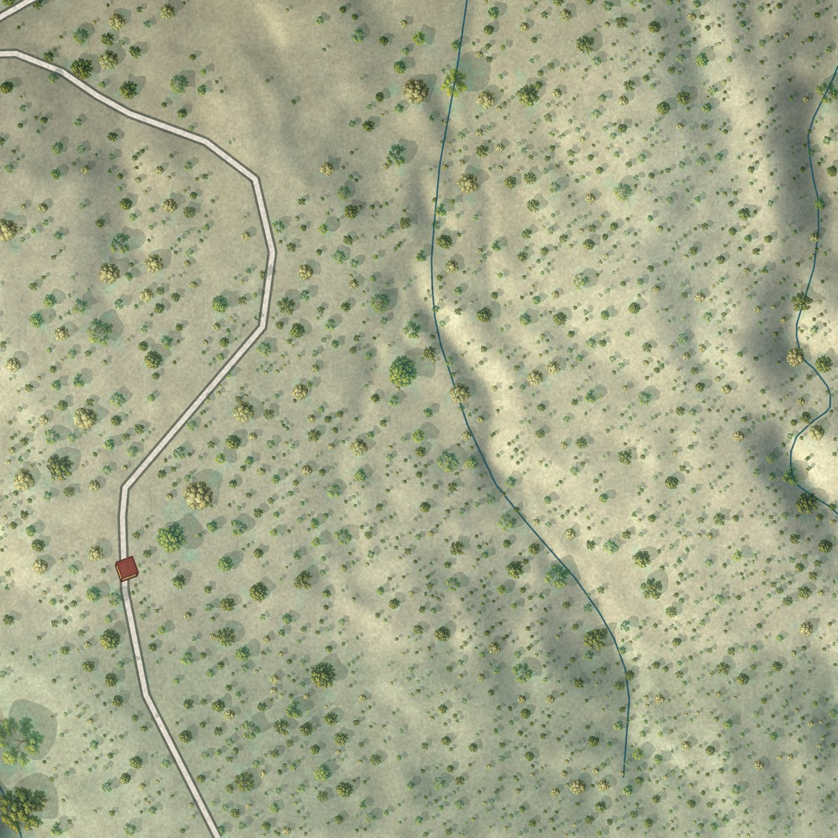 Close-up of the map of Fort Wingate, New Mexico print showing street and building detail
