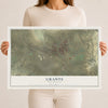 Map of Grants, New Mexico, 12 x 18 inch unframed archival matte print