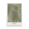 Map of Hurley, New Mexico, 12 x 18 inch unframed archival matte print
