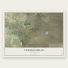 Indian Hills, New Mexico map print, the full design