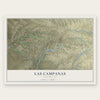 Las Campanas, New Mexico map print, the full design