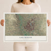 Map of Las Cruces, New Mexico, 12 x 18 inch unframed archival matte print