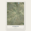 Lindrith, New Mexico map print, the full design