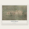 Loco Hills, New Mexico map print, the full design