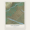 Los Luceros, New Mexico map print, the full design