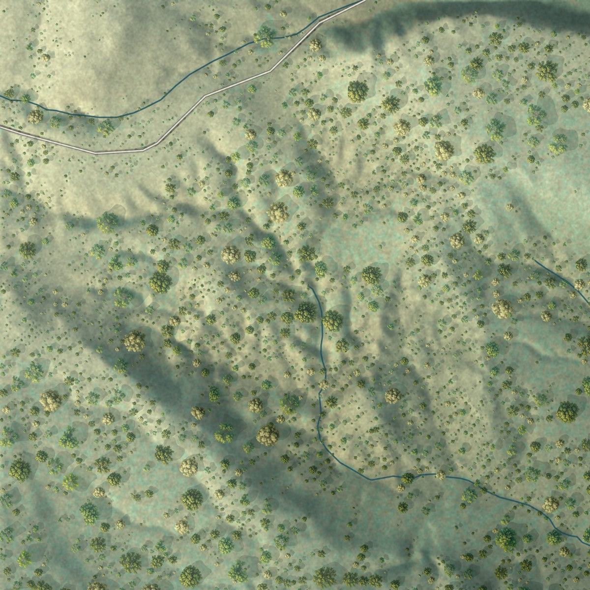 Close-up of the map of Luna, New Mexico print showing street and building detail