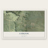 Lybrook, New Mexico map print, the full design