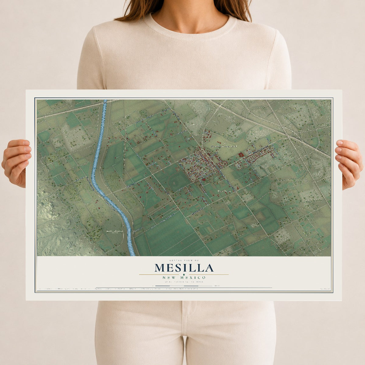 Map of Mesilla, New Mexico, 12 x 18 inch unframed archival matte print
