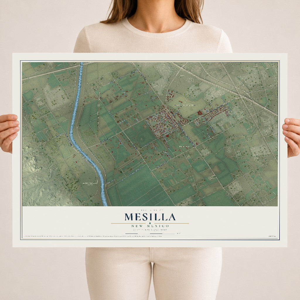 Map of Mesilla, New Mexico, 18 x 24 inch unframed archival matte print
