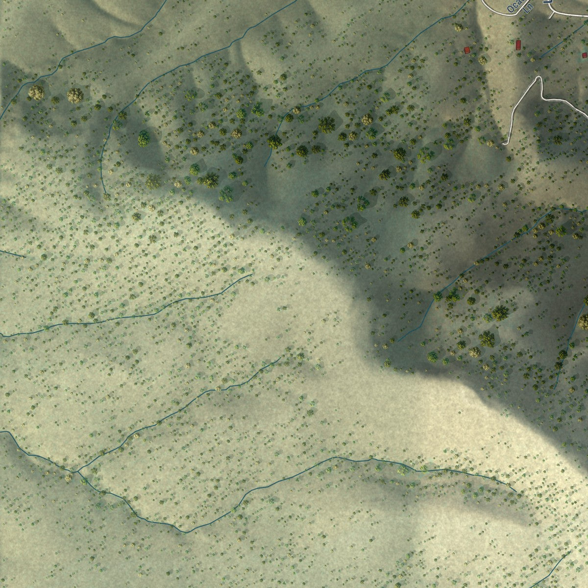 Close-up of the map of Mimbres, New Mexico print showing street and building detail