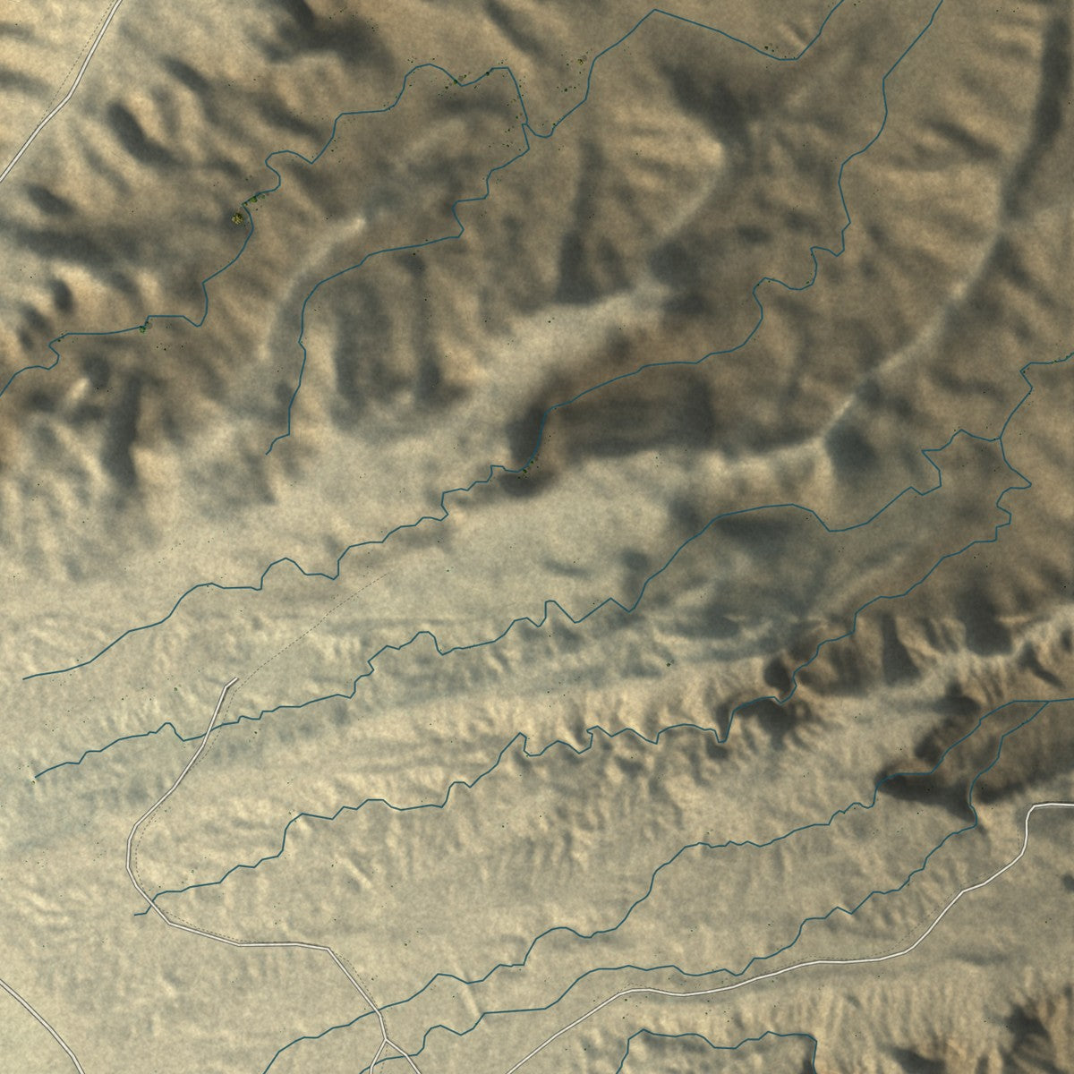 Close-up of the map of Napi Headquarters, New Mexico print showing street and building detail