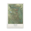 Map of Pecos, New Mexico, 12 x 18 inch unframed archival matte print