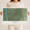 Map of Peralta, New Mexico, 12 x 18 inch unframed archival matte print