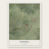 Pinehill, New Mexico map print, the full design