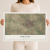 Map of Portales, New Mexico, 12 x 18 inch unframed archival matte print