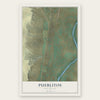 Pueblitos, New Mexico map print, the full design
