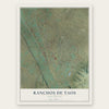Ranchos de Taos, New Mexico map print, the full design
