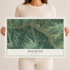 Map of Red River, New Mexico, 12 x 18 inch unframed archival matte print