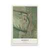 Map of Reserve, New Mexico, 12 x 18 inch unframed archival matte print