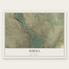 Ribera, New Mexico map print, the full design
