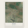 Rodey, New Mexico map print, the full design