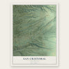 San Cristobal, New Mexico map print, the full design