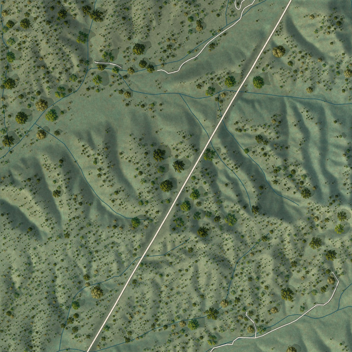 Close-up of the map of San Cristobal, New Mexico print showing street and building detail