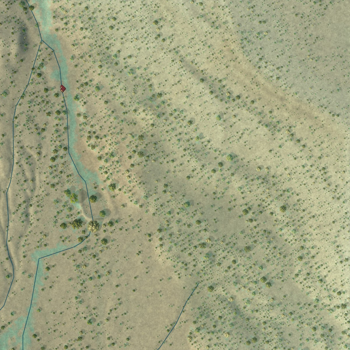 Close-up of the map of San Fidel, New Mexico print showing street and building detail