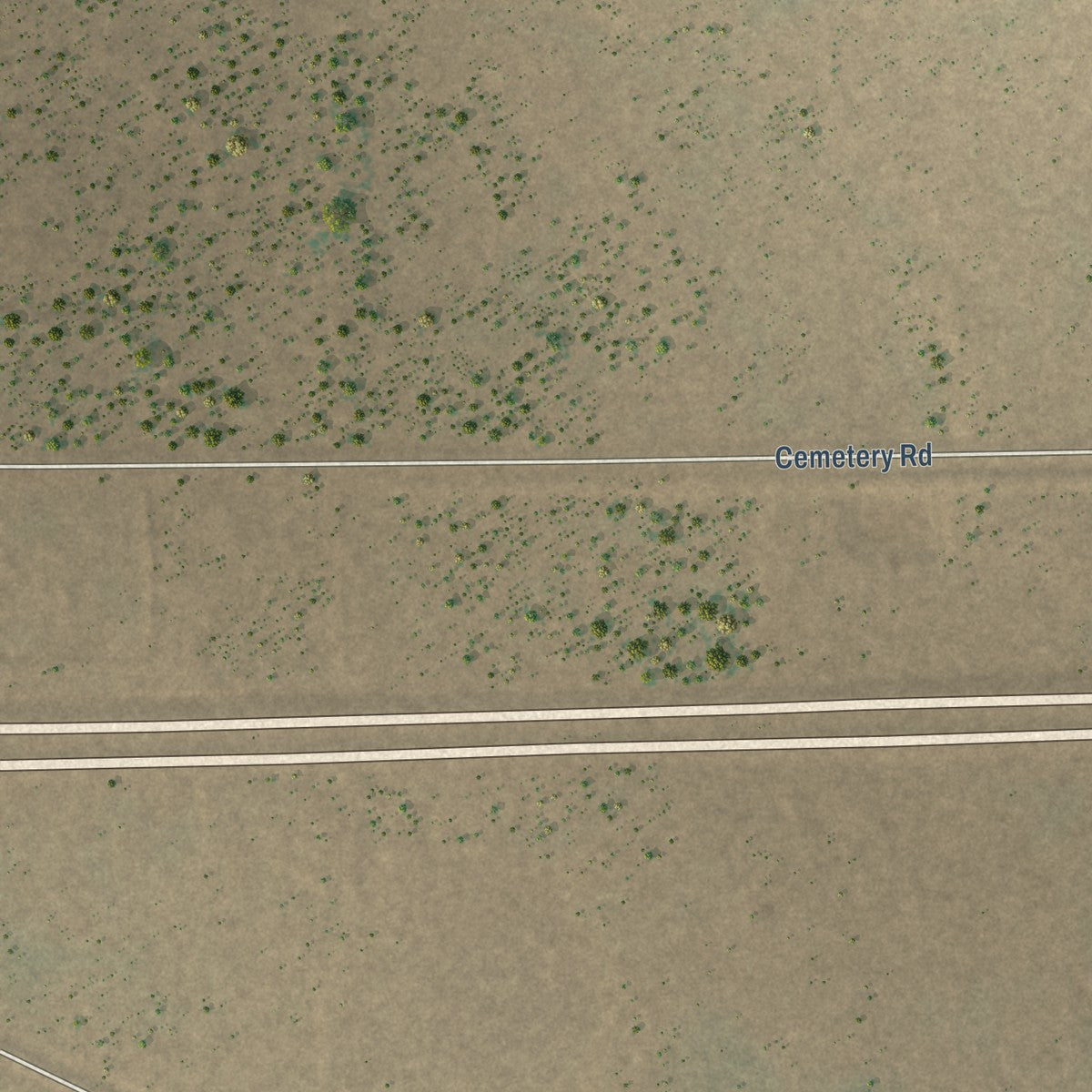 Second close-up of the map of San Jon, New Mexico print showing more streets and buildings
