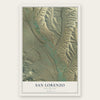 San Lorenzo, New Mexico map print, the full design