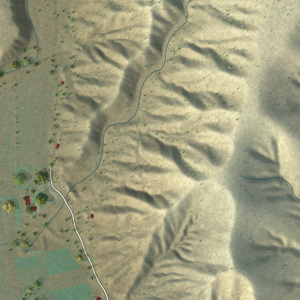 Close-up of the map of San Lorenzo, New Mexico print showing street and building detail