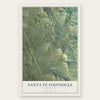 Santa Fe Foothills, New Mexico map print, the full design