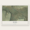 Seama, New Mexico map print, the full design